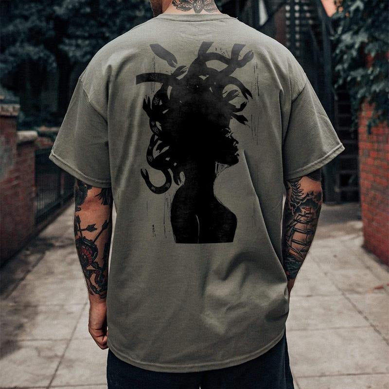 Snake character printed designer round neck T-shirt - Naughty Clothes Men Hoodie, Sweatshirt | HypeCrazeTee.com
