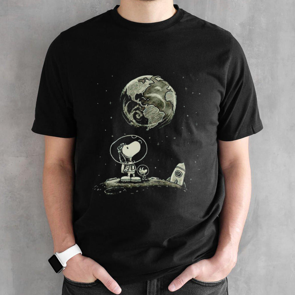 Snoopy and Woodstock earth from the moon shirt