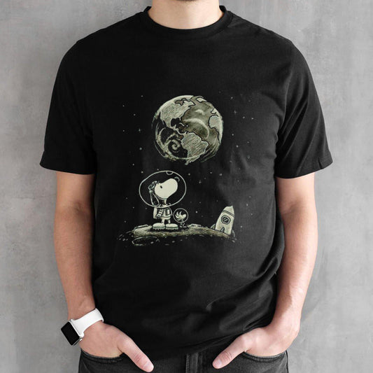 Snoopy and Woodstock earth from the moon shirt