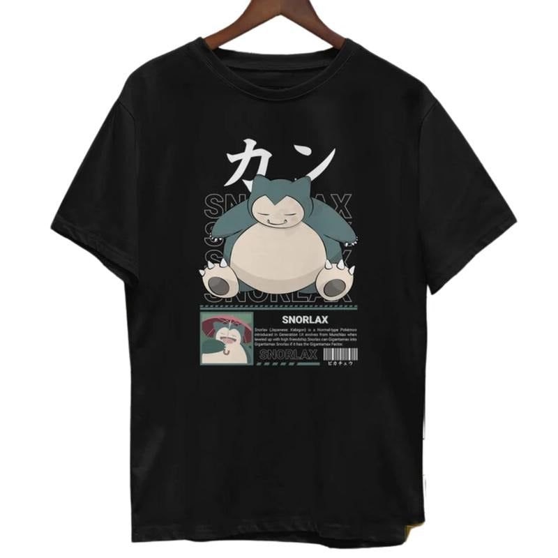 Snorlax T-Shirt, Sleepy Snorlax Funny Shirt, Kaiju Themed Shirts, Snorlax Shirt,Anime Manga Shirt Gift, Gift For Fan,...