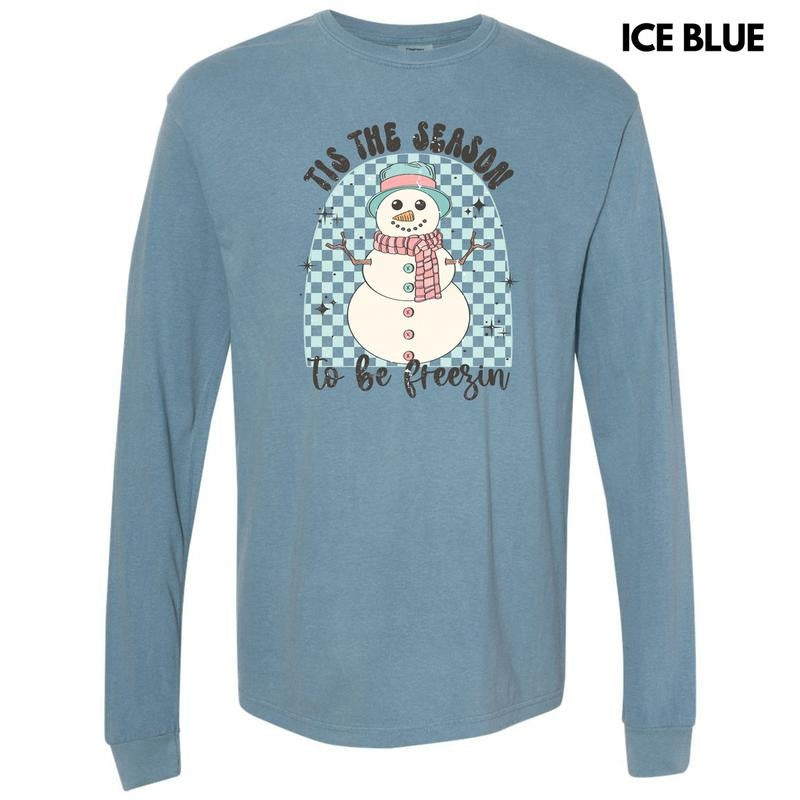 Snowman Be Freezin Long Sleeve Comfort Colors T-Shirt 'NLB' Hoodie, Sweatshirt | HypeCrazeTee.com
