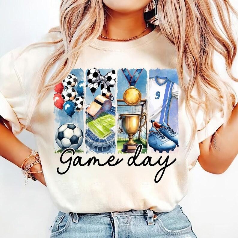 Soccer Game Day Coquette Bow, Soccer Mama, Soccer Mom, Brushstroke Tshirt Cotton Hoodie, Sweatshirt | HypeCrazeTee.com