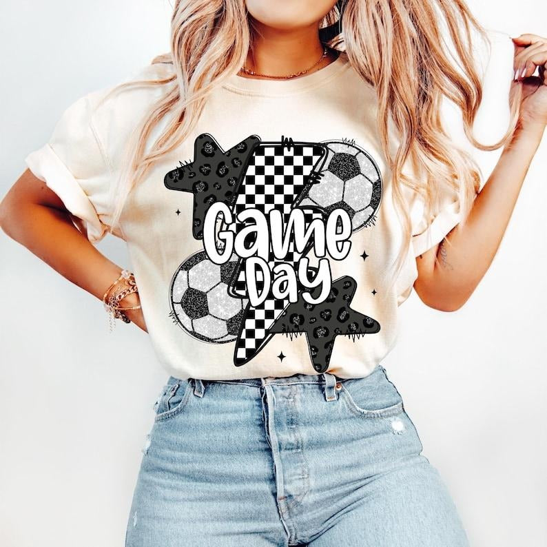 Soccer, Game Day Soccer, Retro Checkered Soccer, Soccer Mama, Soccer Mom, Leopard Soccer Coquette Tshirt Hoodie, Sweatshirt