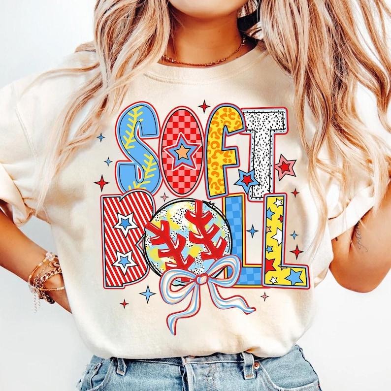 Softball Coquette Brushstroke Game Day Bow Softball Mom T-Shirt Hoodie, Sweatshirt | HypeCrazeTee.com