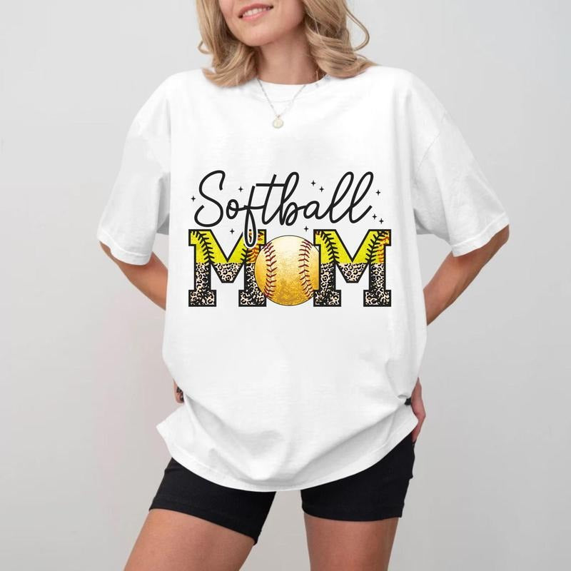 Softball MOM Cotton Cute Moms T-Shirts, Hoodie, Sweatshirt