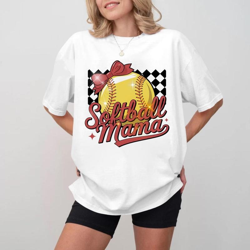 Softball Mama Crewneck, Unisex Cotton Shirt for Sports Moms Hoodie, Sweatshirt | HypeCrazeTee.com