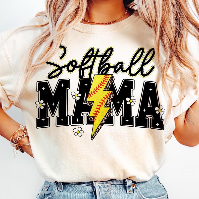 Softball Mama Varsity T-Shirt, Softball Mama Shirt, Softball Lightning T-Shirt Hoodie, Sweatshirt | HypeCrazeTee.com