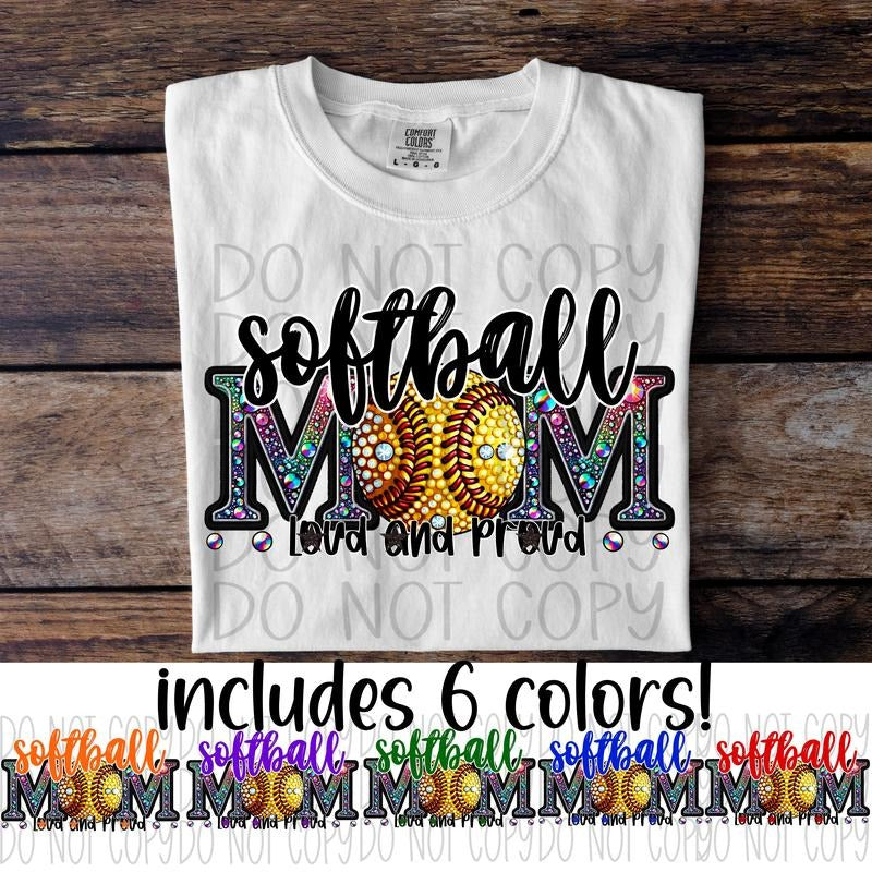 Softball Mom Loud and Proud DTF Transfers - THIS IS NOT A SHIRT Hoodie, Sweatshirt | HypeCrazeTee.com