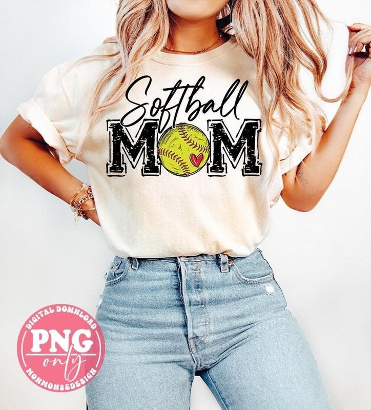 Softball Mom T-shirt, Varsity Distressed, Loud and Proud, Softball Mama Hoodie, Sweatshirt | HypeCrazeTee.com
