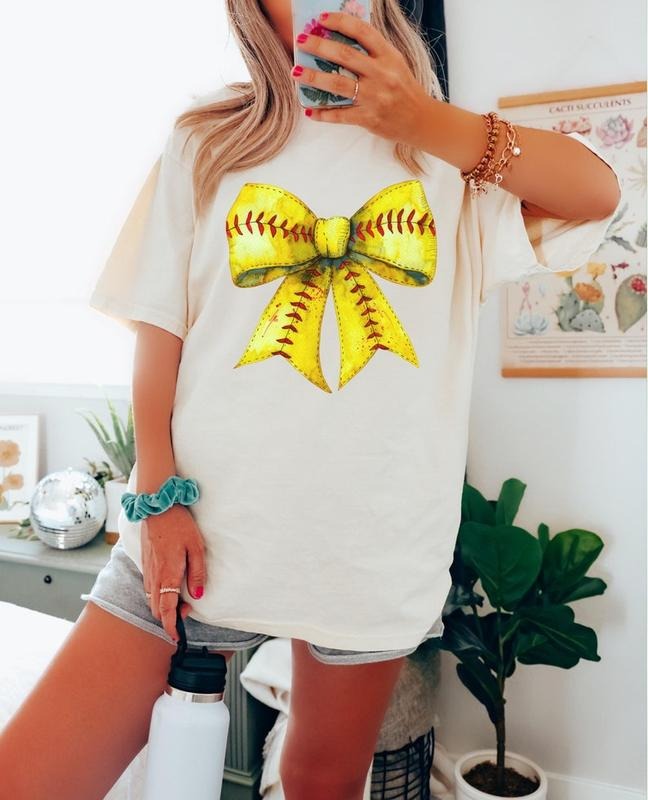 Softball Shirt, Game Day T Shirts, Coquette Softball Tee, Sports Mom, Softball Mom Shirt, Softball Bow Fall Shirt Hoodie,...