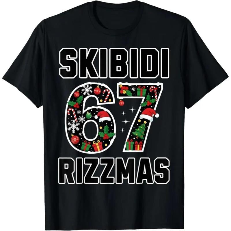 Solid Color Rizz Christmas 67 Funny Xmas Gen Alpha Skibidi Rizzmas 67 T-Shirt Hoodie, Sweatshirt | HypeCrazeTee.com
