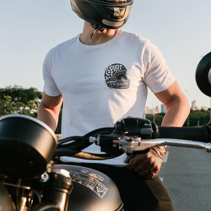 Solid White Helmet Printed Men's T-shirt - Naughty Clothes Men Hoodie, Sweatshirt | HypeCrazeTee.com