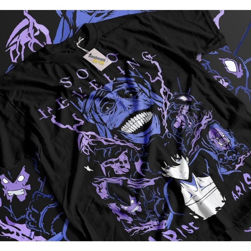 Solo Leveling T-Shirt Anime Manga Sung Jin Woo Unisex Shirt Soft Tee Hoodie, Sweatshirt | HypeCrazeTee.com