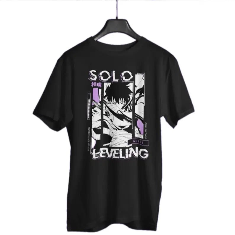 Solo Leveling Tshirt, Anime Merch, Unisex Manga 2025 T-shirt Streetwear Top Hoodie, Sweatshirt | HypeCrazeTee.com