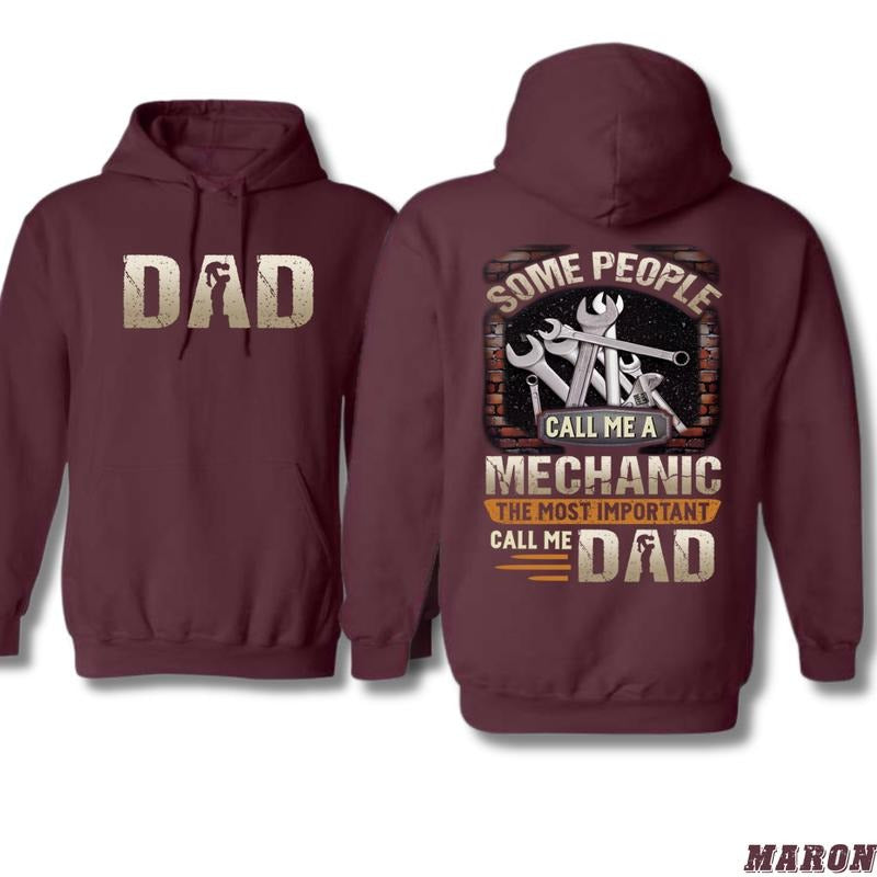 Some People Call Me Mechanic Funny Tools Bold Typography Dads Who Love Fixing Things Menswear Tops Long Sleeve Pocket T-Shirts, Hoodie, Sweatshirt