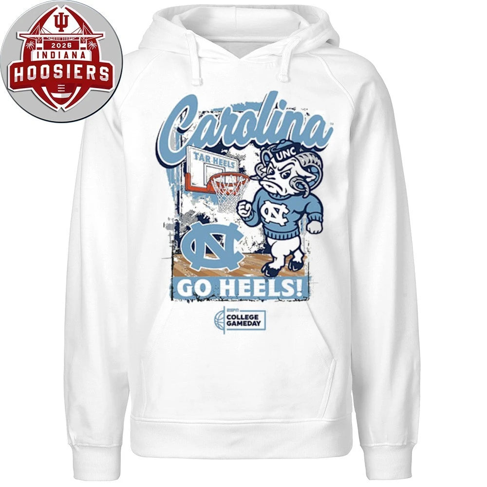 Something Inked North Carolina Tar Heels Men’s Ivory College Gameday Mascot Shirt