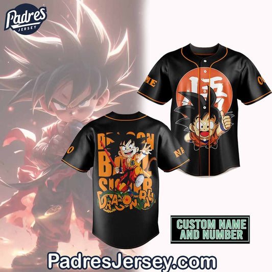Son Goku Kid Black Baseball Jersey Unique - Dragon Ball Z - Padres Jersey Oasis: Elevate Your Baseball Style Game