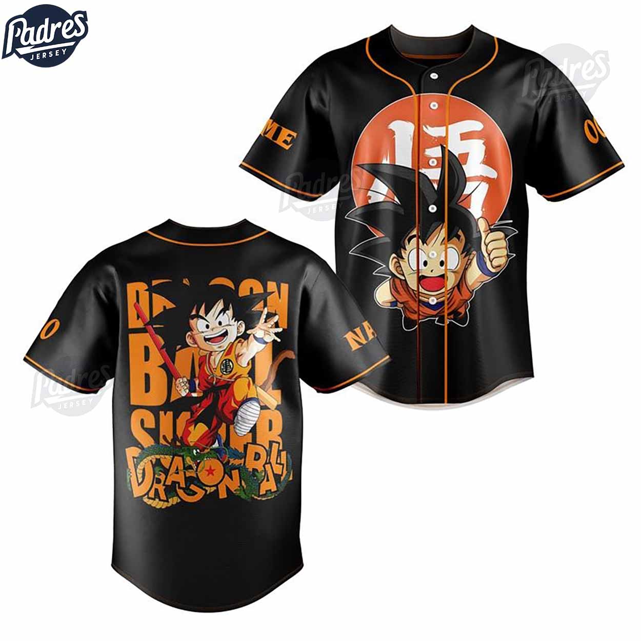 Son Goku Kid Black Baseball Jersey Unique - Dragon Ball Z - Padres Jersey Oasis: Elevate Your Baseball Style Game