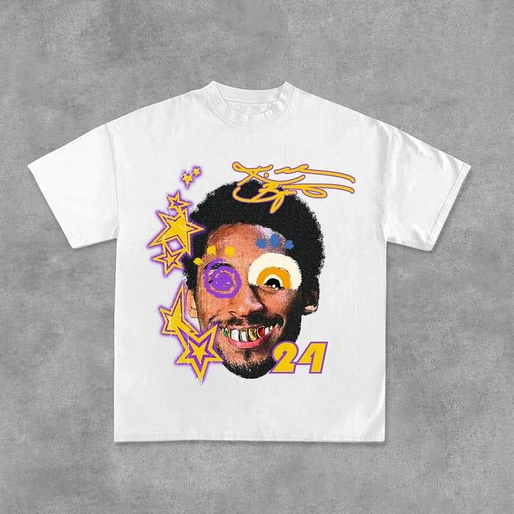 Sopula Casual Kobe Bryant Graffiti Portrait Graphic Print Cotton T-Shirt Hoodie, Sweatshirt | HypeCrazeTee.com