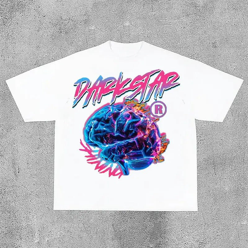 Sopula Darkstar Fun Color Brain Graphic Print Cotton T-Shirt Hoodie, Sweatshirt | HypeCrazeTee.com
