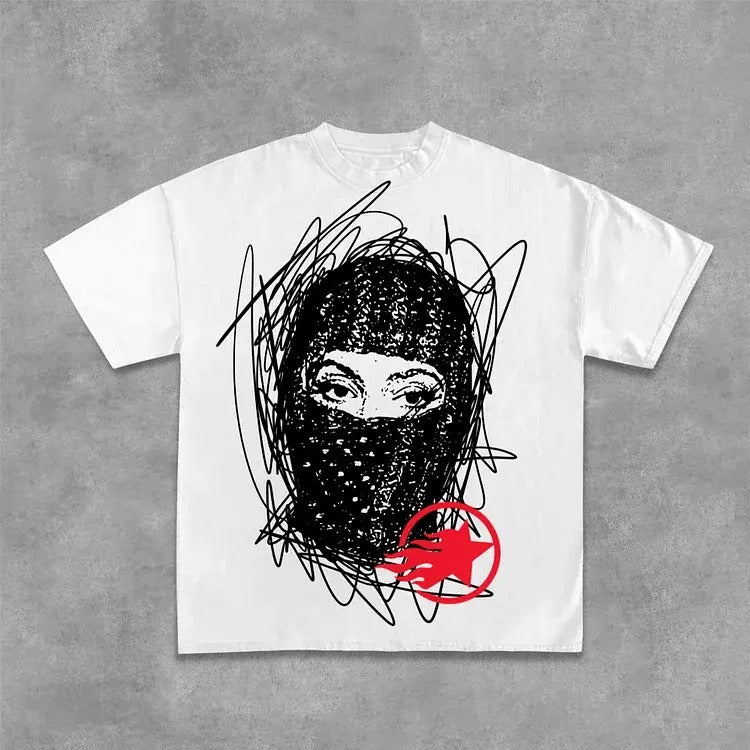 Sopula Gang Graffiti Mask Printed Cotton T-Shirt Hoodie, Sweatshirt | HypeCrazeTee.com