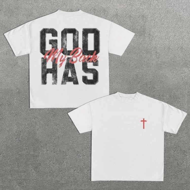 Sopula Vintage God Has My Back Graphic Cotton T-Shirt Hoodie, Sweatshirt | HypeCrazeTee.com