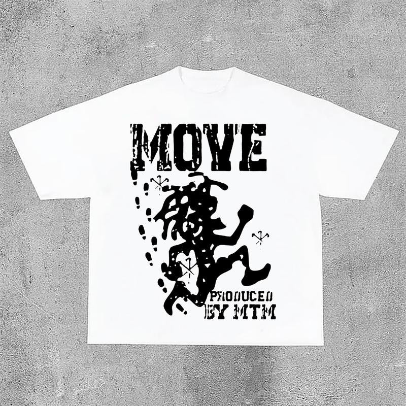 Sopula Vintage Just Move Art Graphic Cotton T-Shirt Hoodie, Sweatshirt | HypeCrazeTee.com