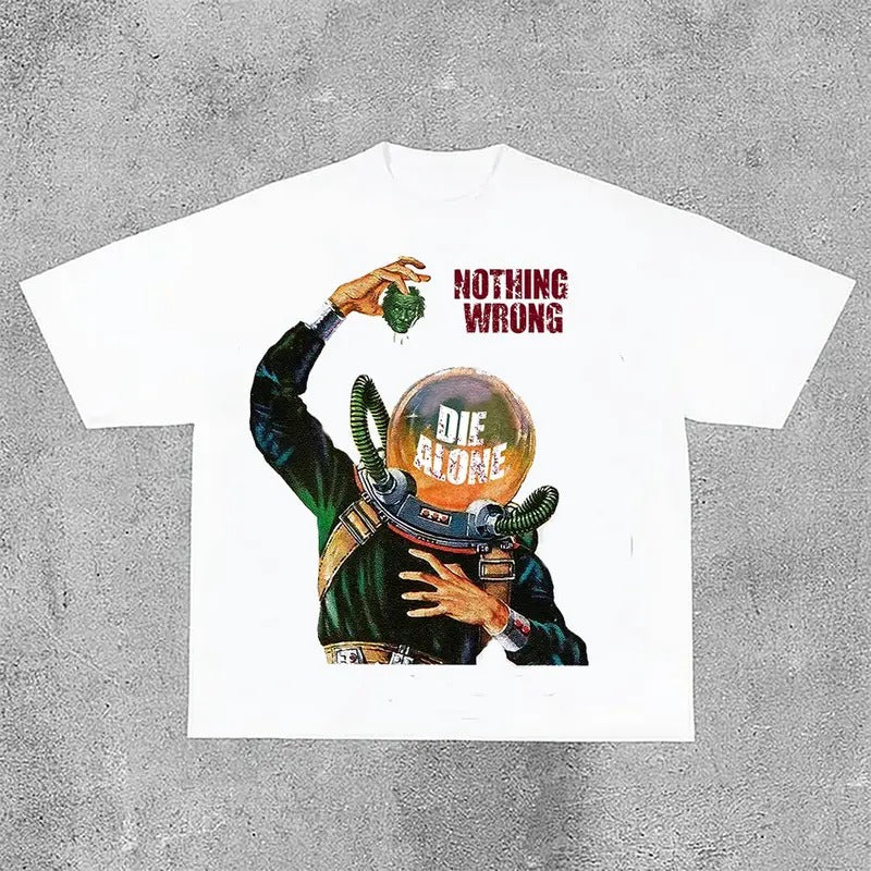 Sopula Vintage Nothing Wrong Graphic Print Casual Cotton T-Shirt Hoodie, Sweatshirt | HypeCrazeTee.com
