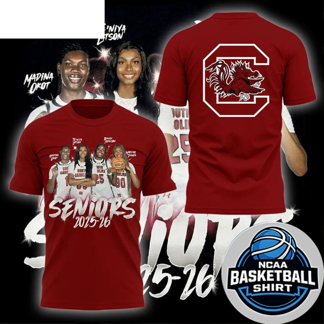 South Carolina Gamecocks Women’s Basketball NCAA 2025-2026 Champions Red Shirts