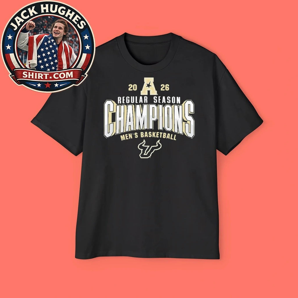 South Florida Bulls 2026 AAC Men’s Basketball Regular Season Champions Locker Room Logo T-Shirt