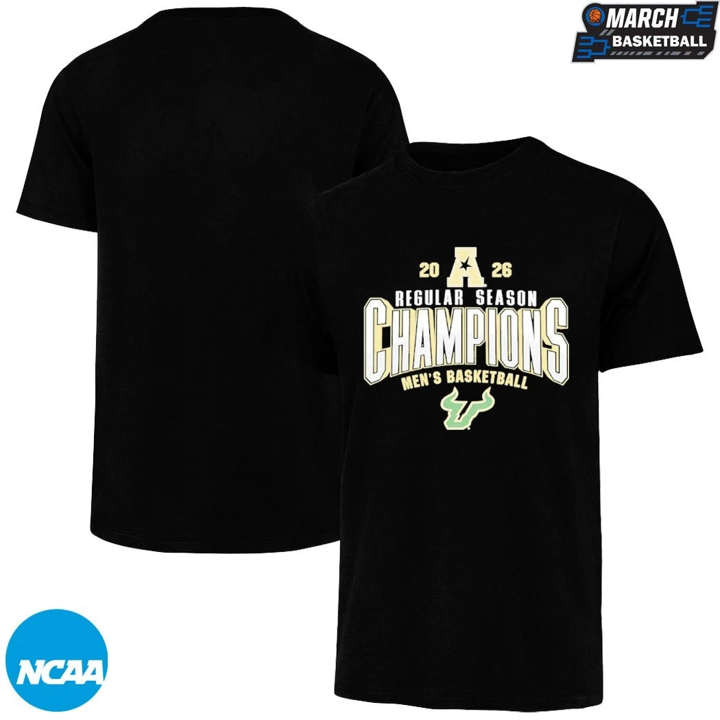 South Florida Bulls USF 2026 AAC Men’s Basketball Regular Season Champions T-Shirts