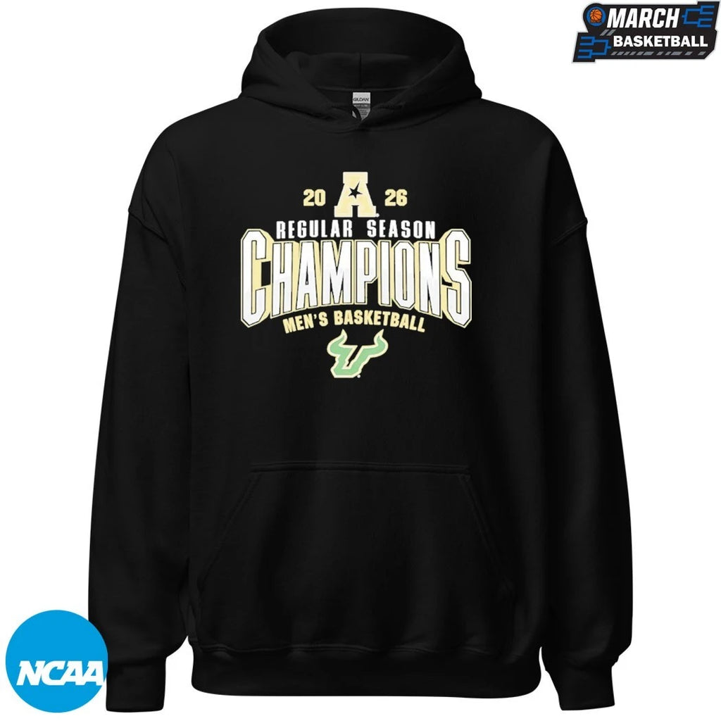 South Florida Bulls USF 2026 AAC Men’s Basketball Regular Season Champions T-Shirts