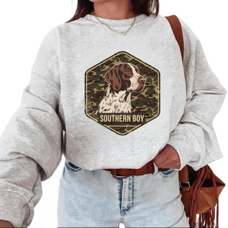 Southern Boy Sweatshirt Hunting Dog Retro T-Shirt 2025 Hunting Season Sweatshirt Hoodie | HypeCrazeTee.com