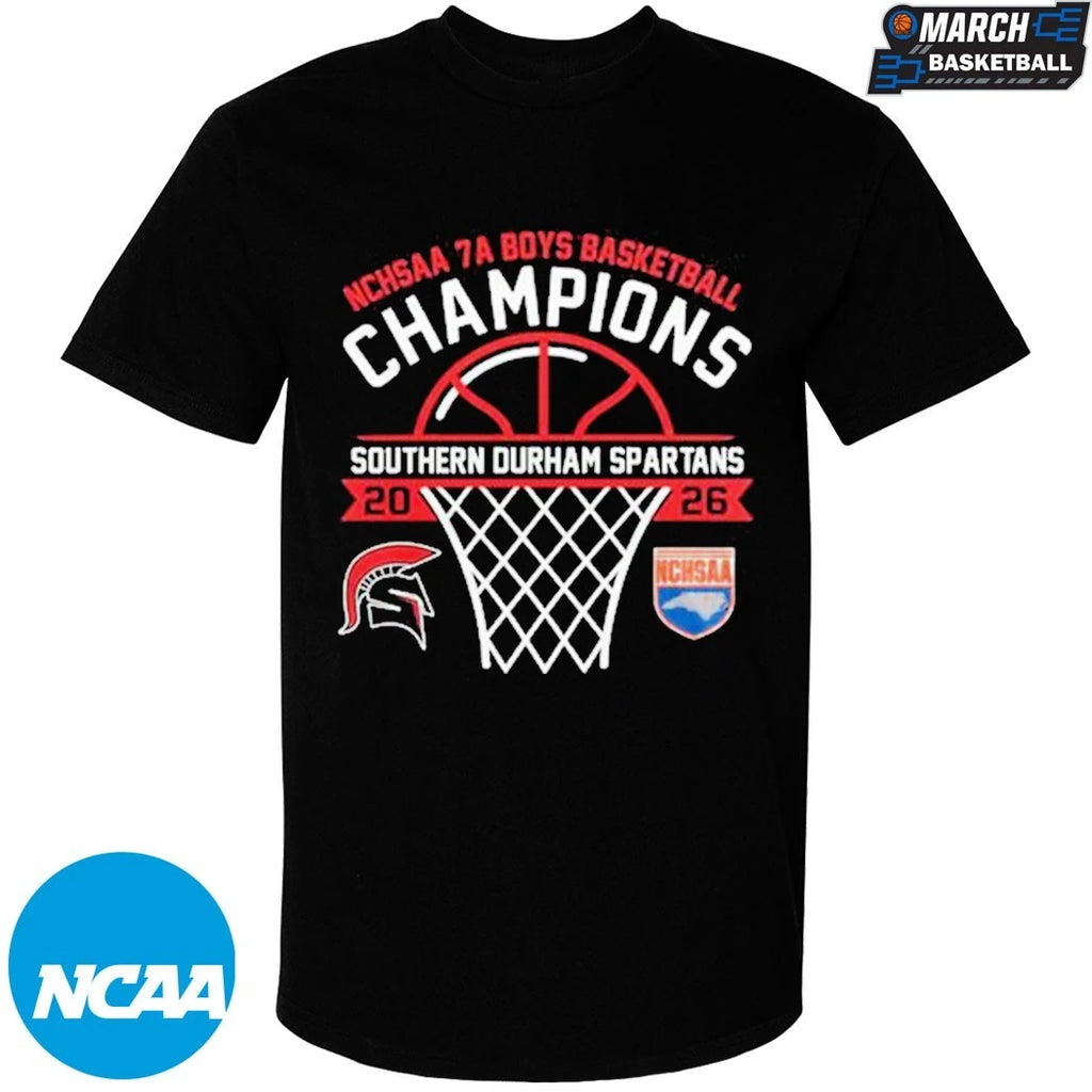 Southern Durham Spartans NCHSAA 7A Boys Champions 2026 T-shirts