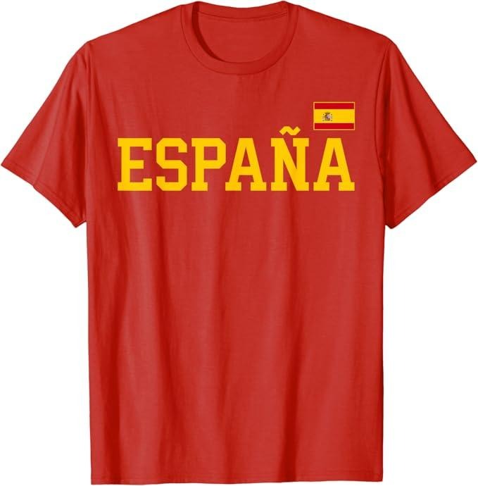 Spain Shirts, Spanish Flag Red España T-Shirt Cotton Fashion Casual Classic Hoodie, Sweatshirt | HypeCrazeTee.com