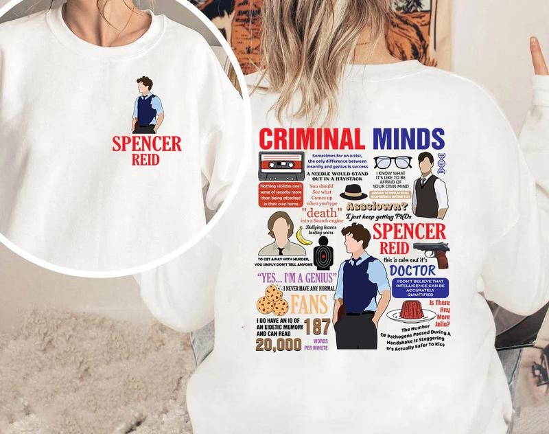 Spencer Reid T Shirt, Spencer Reid Quotes Shirt, Spencer Reid Sweatshirt Hoodie | HypeCrazeTee.com