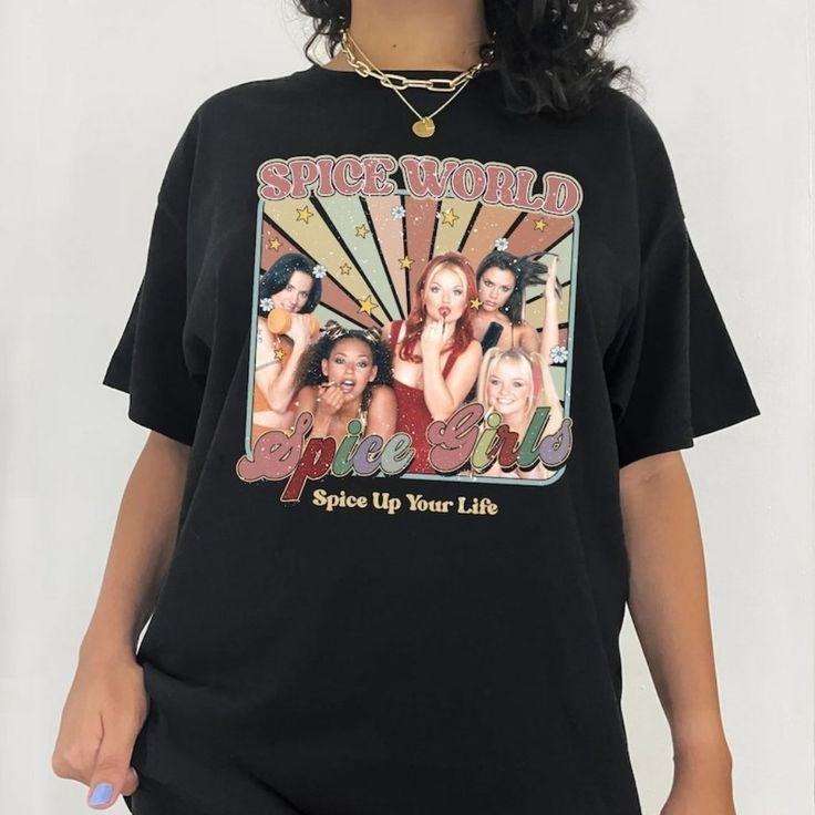Spice Girls Unisex Shirt, Spice Girls Tee, Retro Graphic Band Tee Hoodie, Sweatshirt | HypeCrazeTee.com