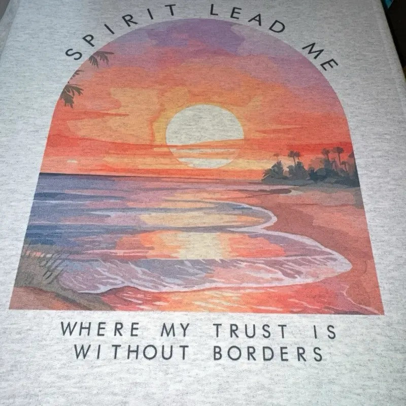 Spirit Lead Me Sunset Ash Grey Sublimation T-Shirts, Hoodie, Sweatshirt