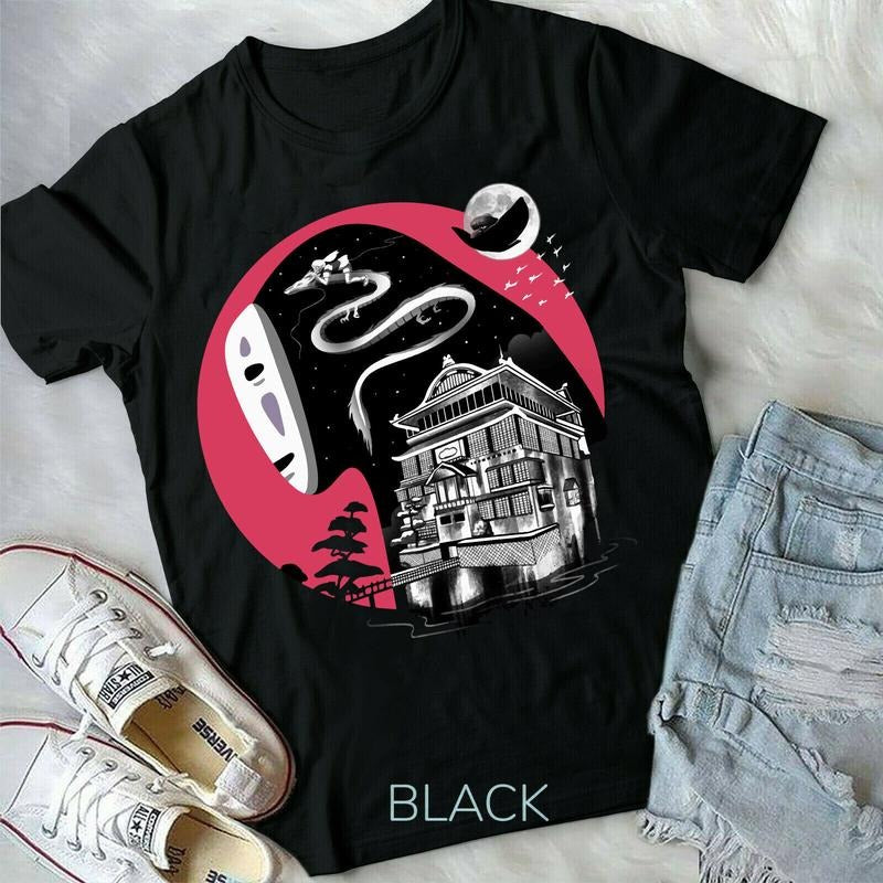 Spirited Away Anime T-Shirt S-4XL, Studio Ghibli Hayao Miyazaki Unisex Tee Hoodie, Sweatshirt | HypeCrazeTee.com