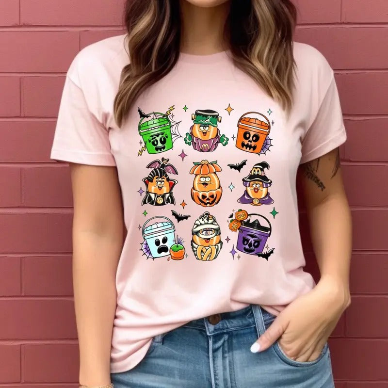 Spooky Nuggets Meal Bucket Shirt - Halloween Chicken Nuggets - Trendy Spooky Season Hoodie, Sweatshirt | HypeCrazeTee.com