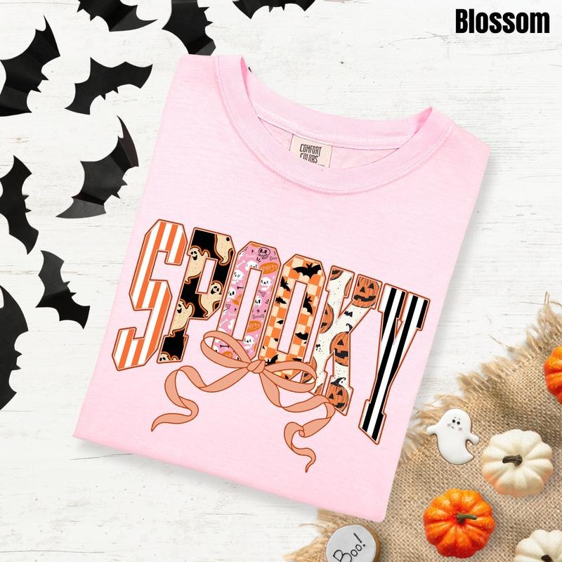Spooky Patterns Coquette Comfort Colors T-Shirt 'NLB' Hoodie, Sweatshirt | HypeCrazeTee.com