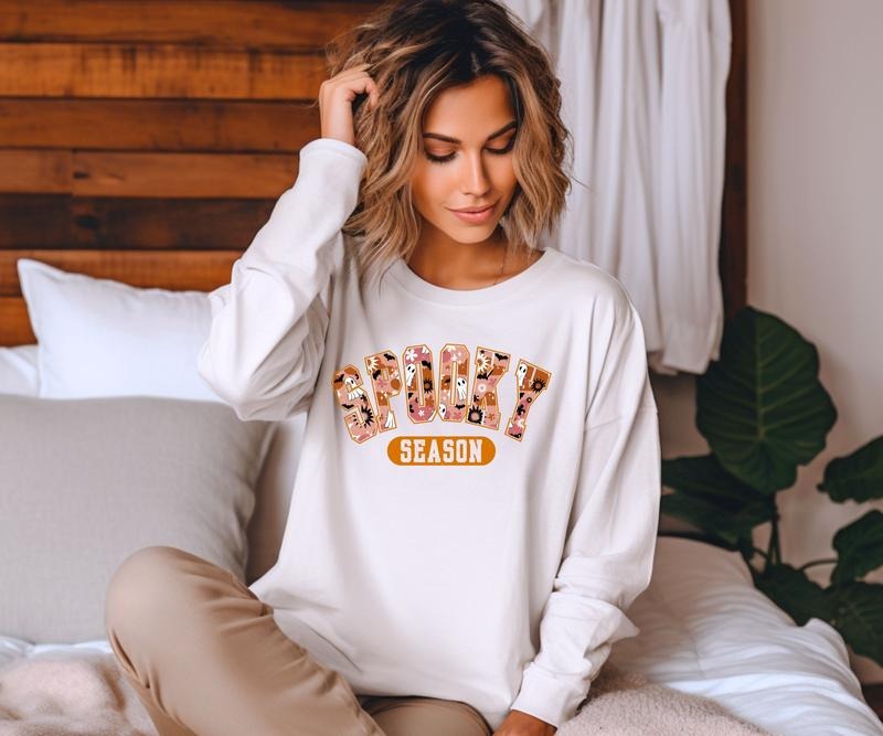 Spooky Season Halloween Crewneck Sweatshirt T-Shirts, Hoodie | HypeCrazeTee.com