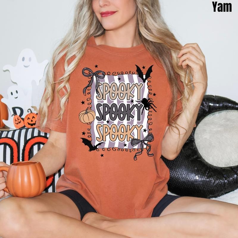 Spooky Striped Halloween Comfort Colors T-Shirt 'NLB' Hoodie, Sweatshirt | HypeCrazeTee.com
