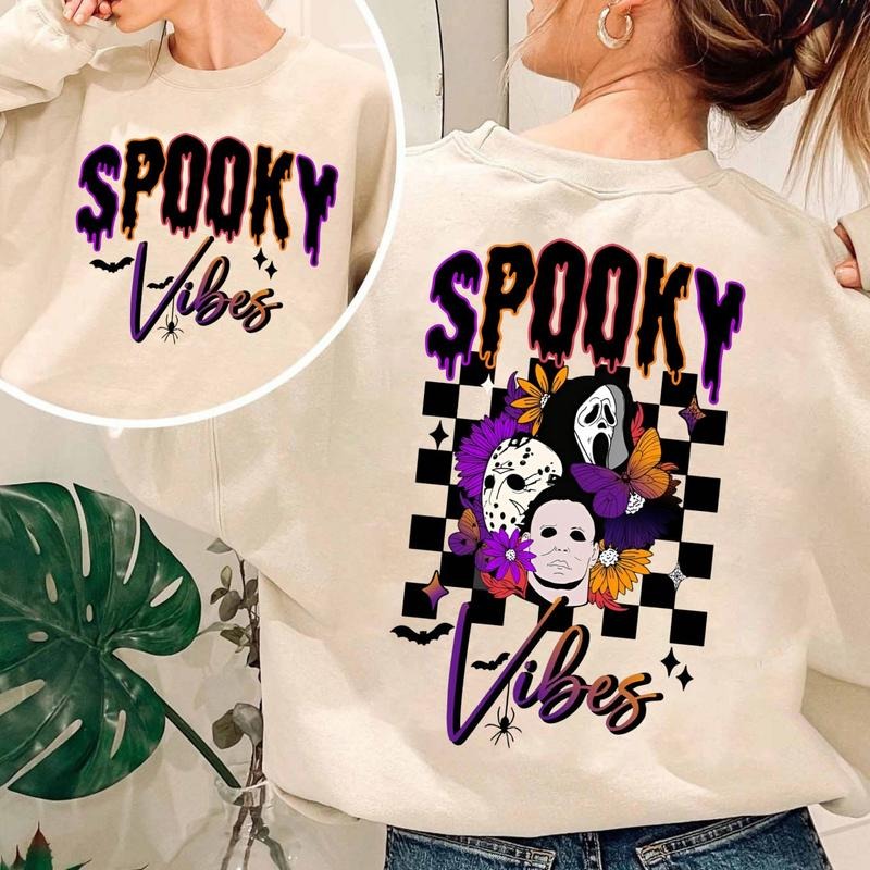 Spooky Vibes Shirt, Spooky Season Shirts, H0rror Movie Shirts Hoodie, Sweatshirt | HypeCrazeTee.com