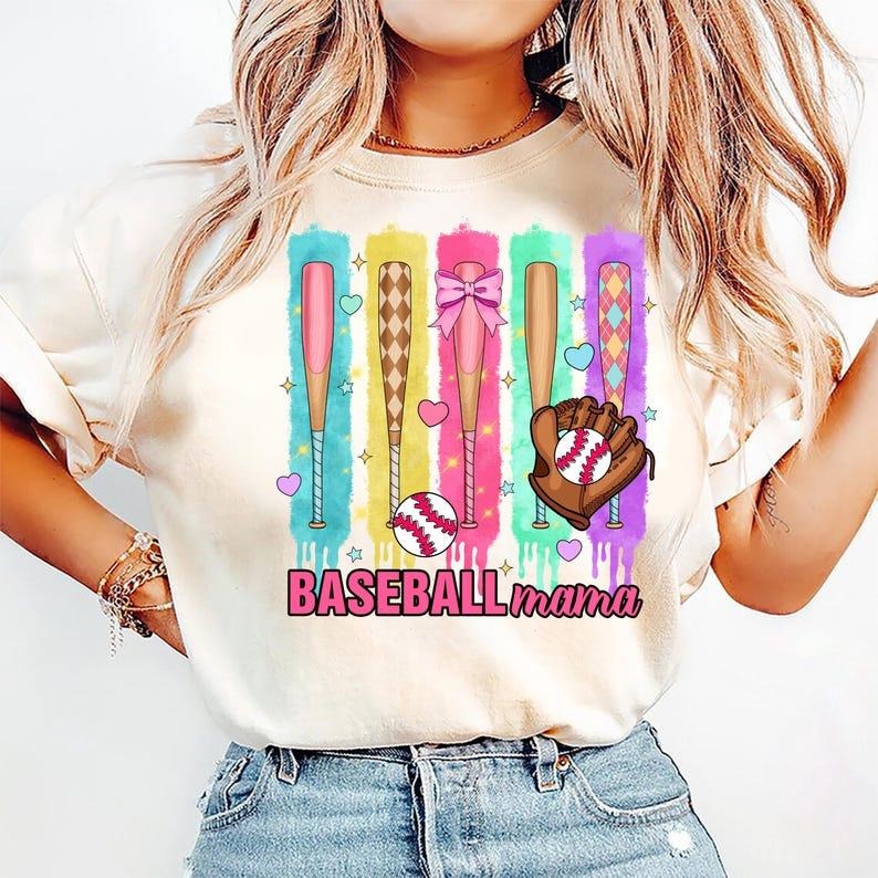 Sporty Baseball Drip Shirt, Fun Brushstroke Design, Game Day Chic Hoodie, Sweatshirt | HypeCrazeTee.com