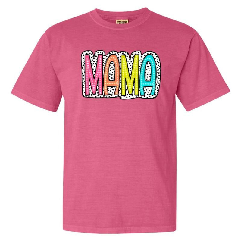 Spotted Neon Mama Comfort Colors T-Shirt Hoodie, Sweatshirt | HypeCrazeTee.com