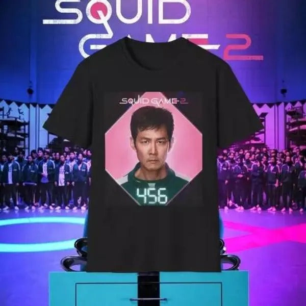 Squid Game 2 Player 456 Unisex Softstyle T-Shirt Hoodie, Sweatshirt | HypeCrazeTee.com