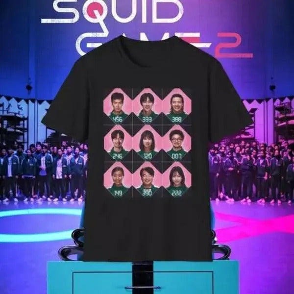 Squid Game 2 Players Softstyle T-Shirts, Hoodie, Sweatshirt