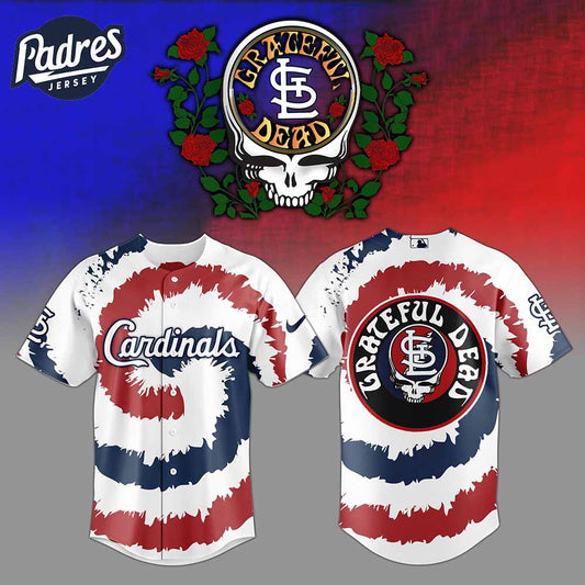 St Louis Cardinals MLB x Grateful Dead Personalized Baseball Jersey Outfit - Padres Jersey Oasis: Elevate Your Baseball Style Game