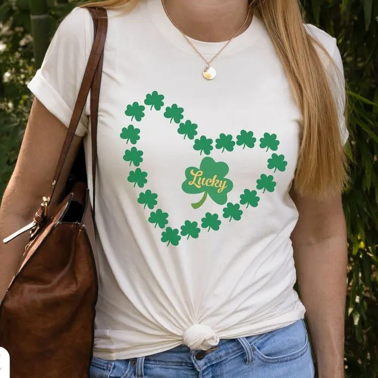 St Paddy's Day Shirt, Heart Shirt, Cute st patrick's day shirt, St. Patrick’s Day Shirt, Irish shirt, Saint Patricks Day...